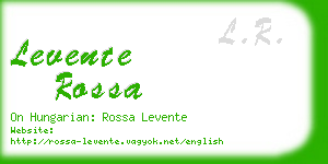 levente rossa business card